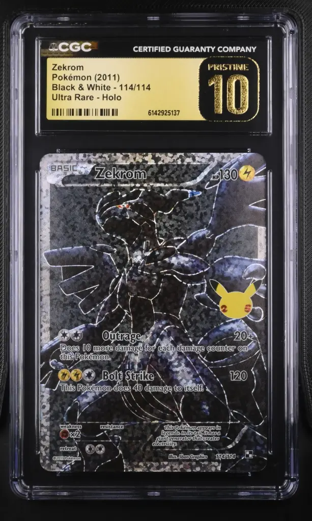 2011 Pokemon Black & White Zekrom Ultra Rare Holo #114/114 CGC 10 Pristine