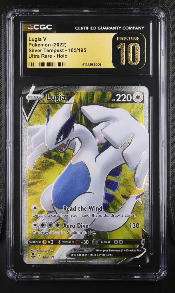2022 Pokemon Silver Tempest Lugia V Ultra Rare Holo #185/195 CGC 10 Pristine