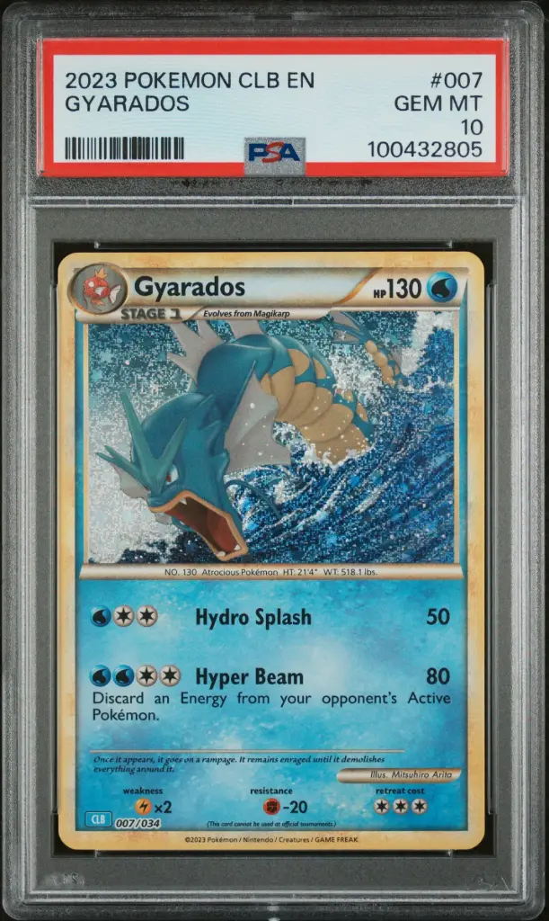 2023 Pokemon Clb-Trading Card Game Classic Blastoise & Suicune Ex Deck Gyarados #007 PSA 10