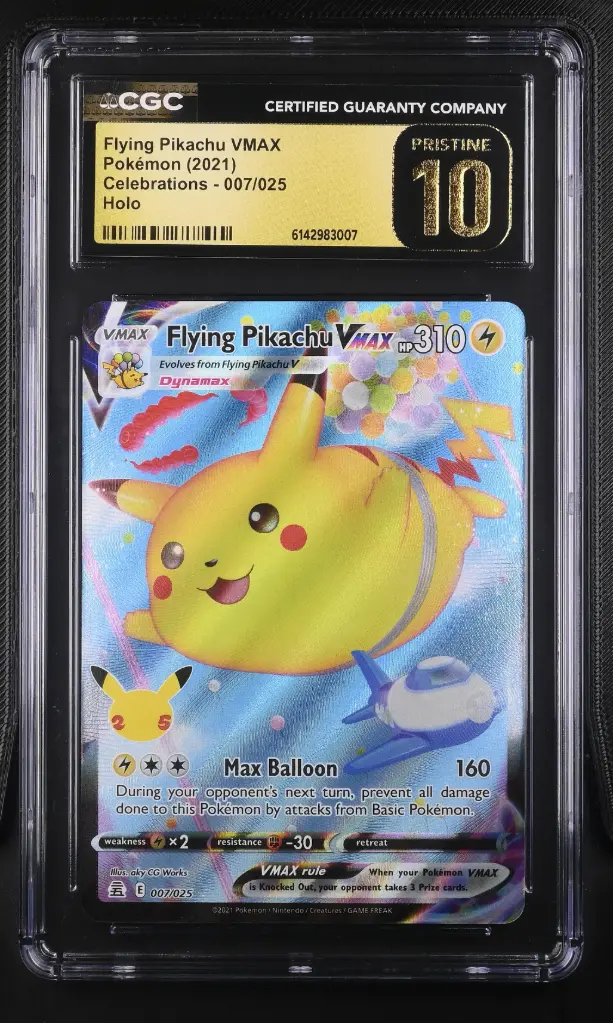 2021 Pokemon Celebrations Flying Pikachu VMAX Holo #007/025 CGC 10 Pristine