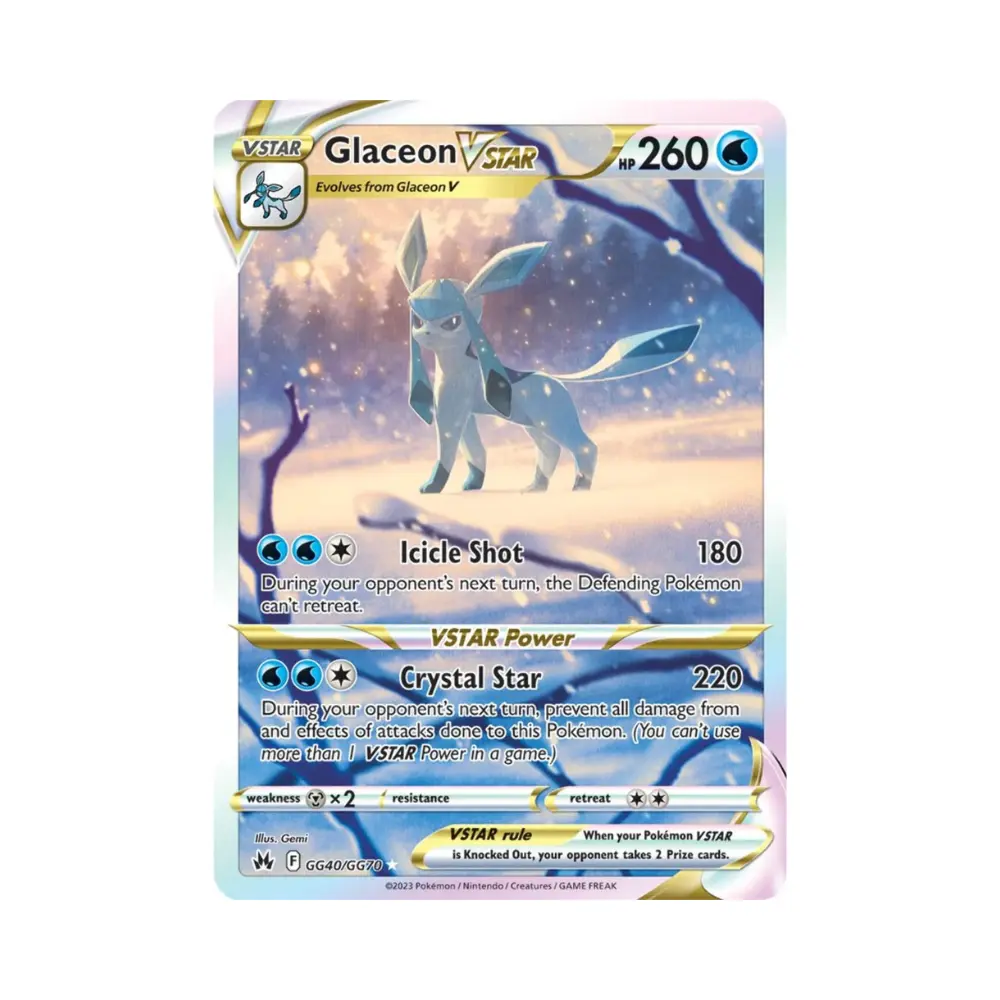 Glaziola VSTAR [Icicle Shot | Crystal Star] (Glaceon VSTAR) - Crown Zenith - #GG40 - DE