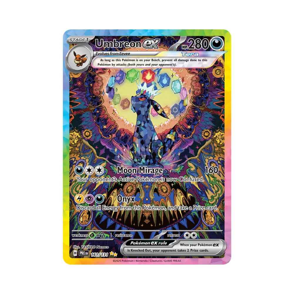 Nachtara ex [Moon Mirage | Onyx] (Umbreon ex) - Prismatic Evolutions KP08.5 - #161 - DE - Near Mint