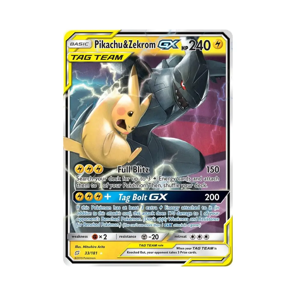 Pikachu & Zekrom GX [Full Blitz | Tag Bolt GX] (Pikachu & Zekrom GX) - Team Up - #33 - DE