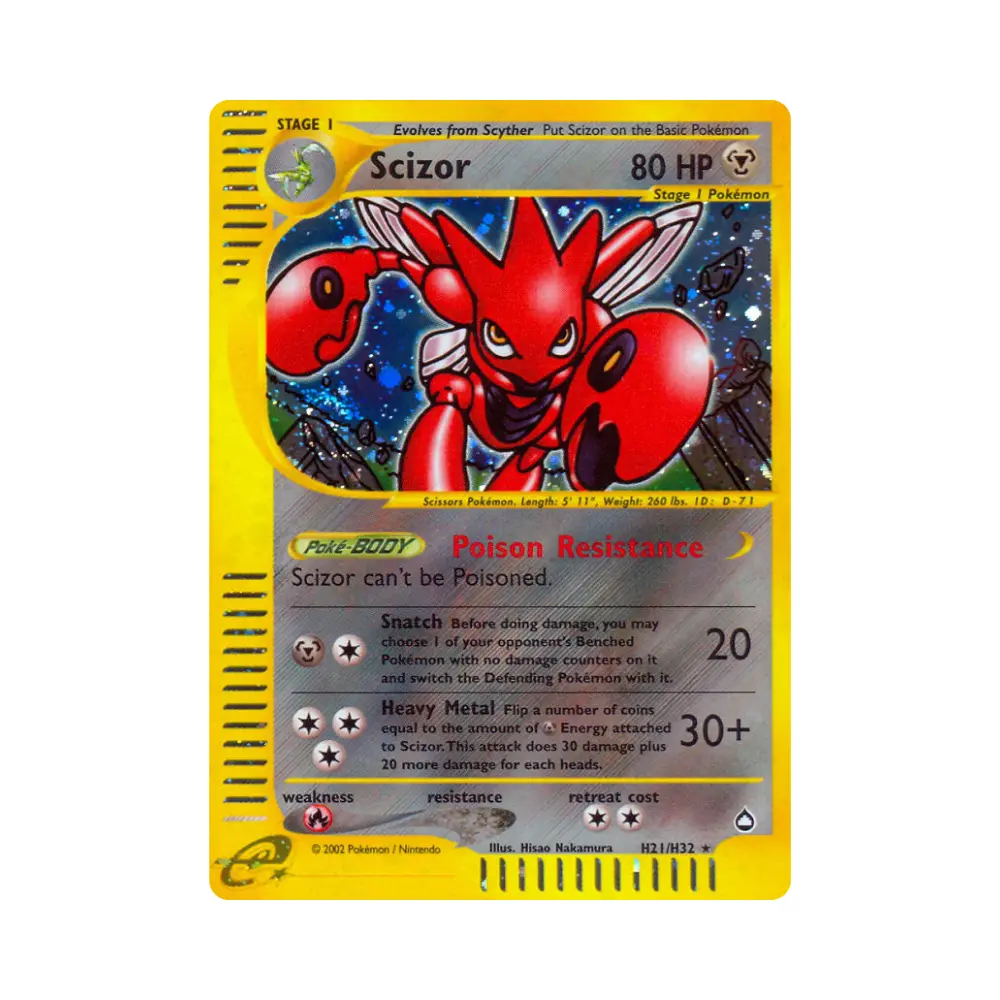Scherox [Poison Resistance | Snatch | Heavy Metal] (Scizor) - Aquapolis - #H21 - DE