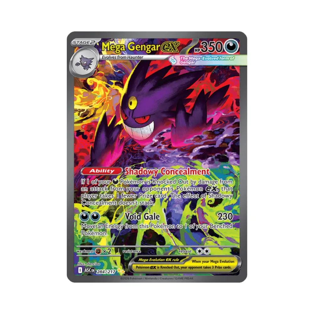 Mega Gengar ex [Shadowy Concealment | Void Gale] (Mega Gengar ex) - Ascended Heroes ME03 - #284 - DE - Near Mint
