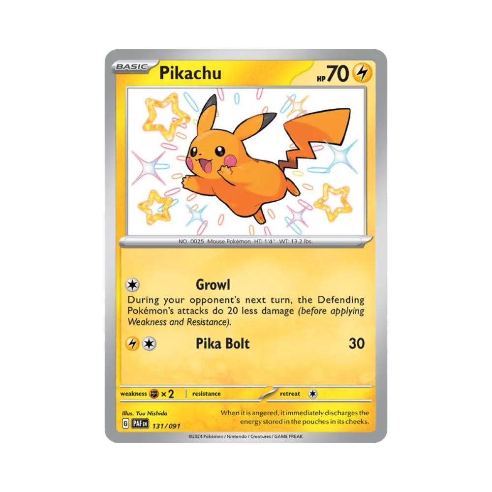 Pikachu [Growl | Pika Bolt] (Pikachu) - Paldean Fates - #131 - EN