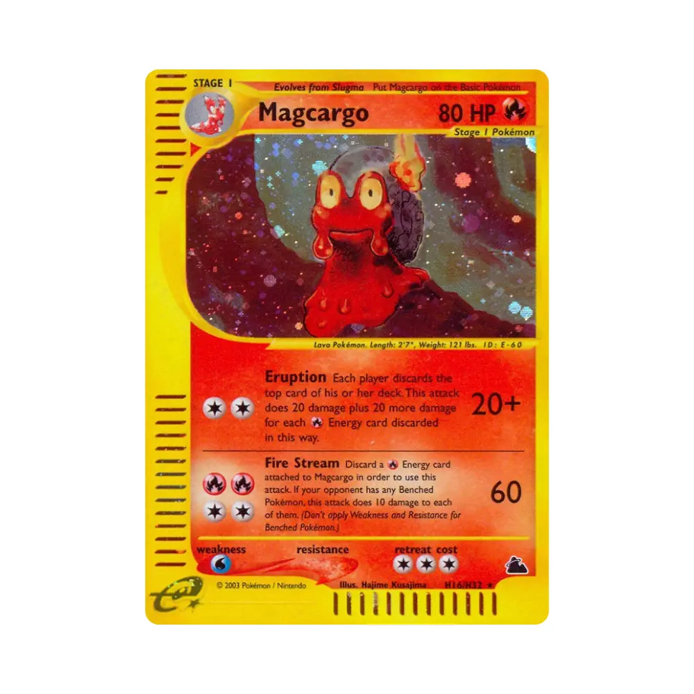 Magcargo [Eruption | Fire Stream] (Magcargo) - Skyridge - #H16 - DE - Near Mint - Holo