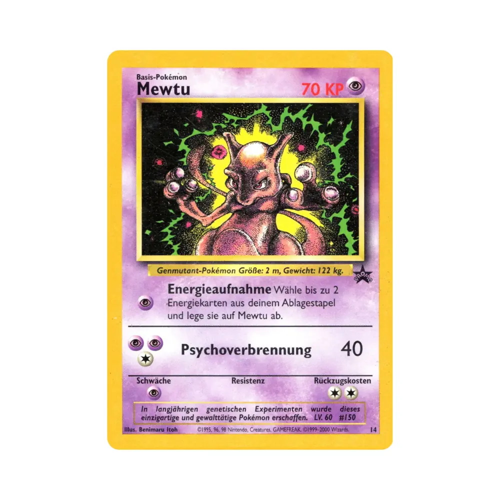 Mewtu [Energieaufnahme | Psyburn] (Mewtwo) - Wizards Black Star Promos WP - #14 - EN - Played