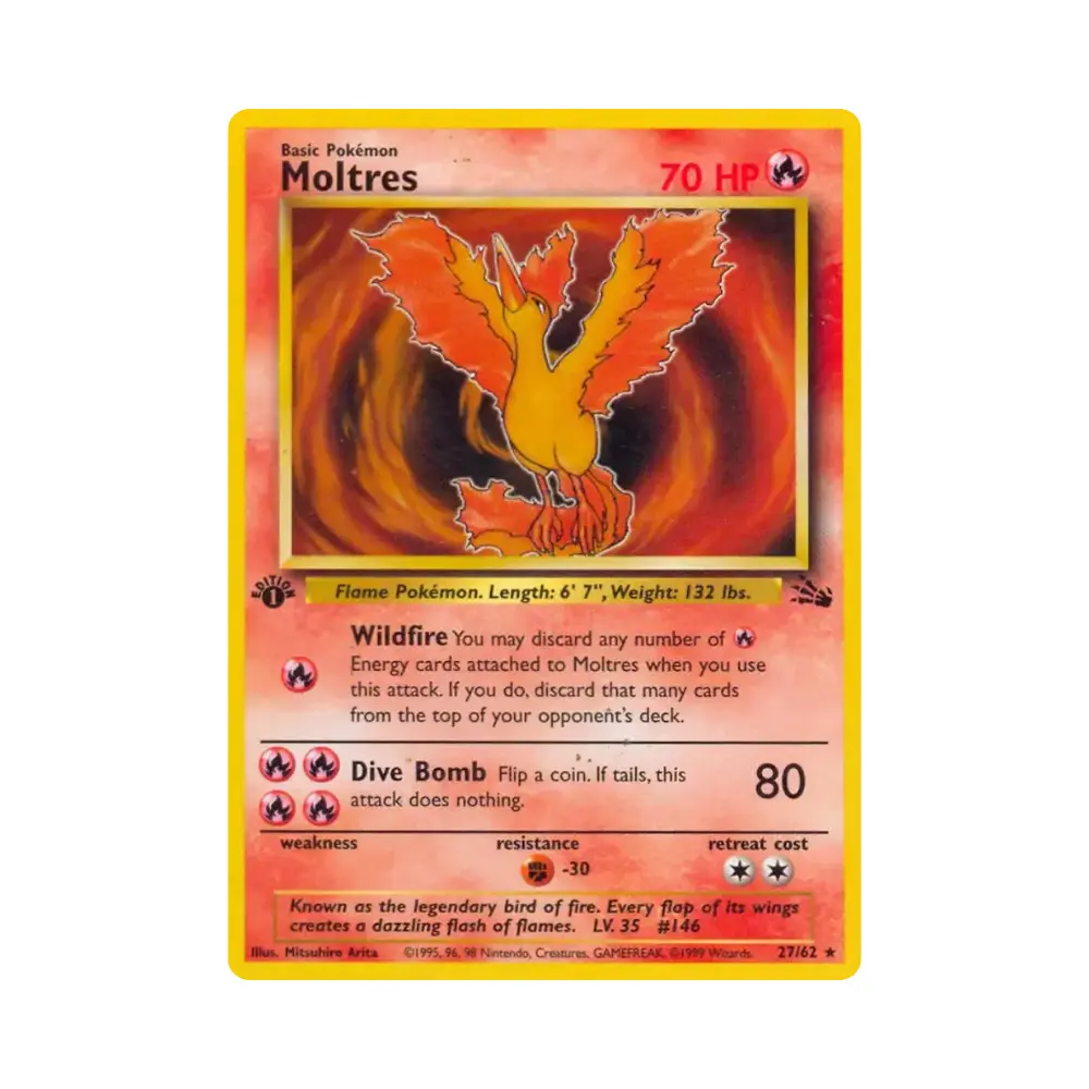 Lavados [Lauffeuer | Sturzflugbombardierung] (Moltres) - Fossil - #27 - DE - Near Mint - First Edition