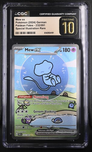 [SLAB-CGC-6142924191] Mew ex 232-091 Paldean Fates - GERMAN - CGC PRISTINE 10 - Graded Slab