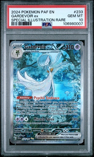 [SLAB-PSA-106980007] GARDEVOIR ex 233 POKEMON PAF EN-PALDEAN FATES - EN - PSA GEM MT 10 - Graded Slab