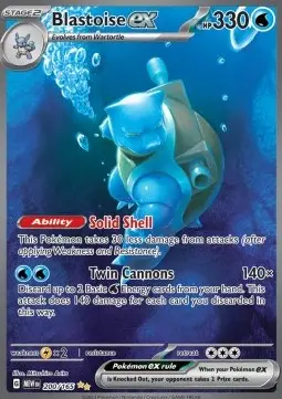 [DEK-MEW-200-EN-NM] Turtok ex (Blastoise ex) - 151 - #200