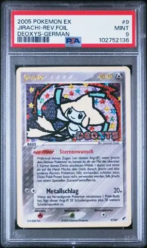 [SLAB-PSA-102752136] Jirachi Rev Foil 9 EX Deoxys - DE - PSA MINT 9