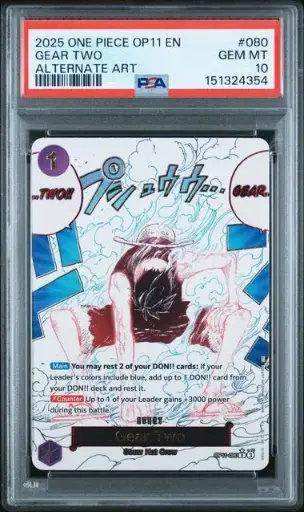 [SLAB-PSA-151324354] Gear Two 080 One Piece OP11 - EN - PSA GEM MT 10