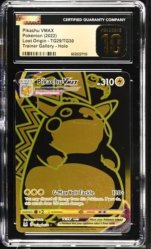 [SLAB-CGC-6025227110] Pikachu VMAX Trainer Gallery Holo TG29-TG30 SWSH Lost Origin - EN - CGC PRISTINE 10