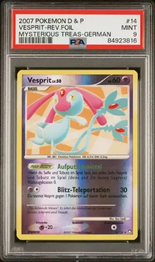 [SLAB-PSA-84923816] Vesprit Reverse Foil 14 Mysterious Treasures - DE - PSA MINT 9
