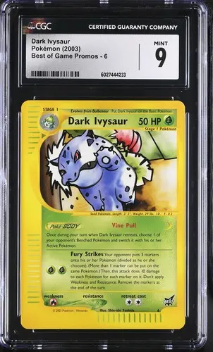 [SLAB-CGC-6027444233] Dark Ivysaur Best of Game Promo 6 Best of Game Promos - EN - CGC MINT 9