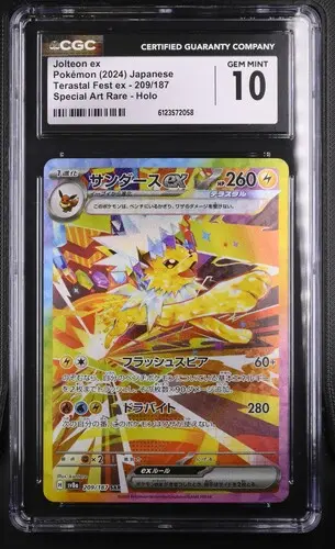 [SLAB-CGC-6123572058] Jolteon ex Special Art Rare 209 Terastal Fest ex - JP - CGC GEM MINT 10