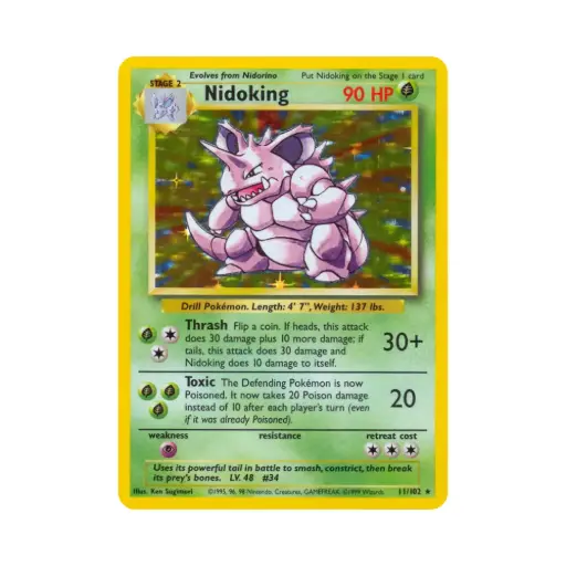 [DEK-BS-11-DE-EX] Nidoking (Nidoking) - Base Set 1ST EXC - #11