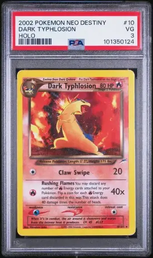 [SLAB-PSA-101350124] Dark Typhlosion Holo 10 Neo Destiny - EN - PSA VG 3