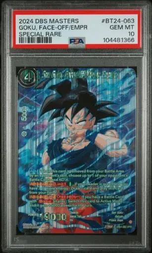 [SLAB-PSA-104481366] Son Goku; Face-Off With an Emperor Special Rare BT24-063 DBS Masters - EN - PSA GEM MT 10