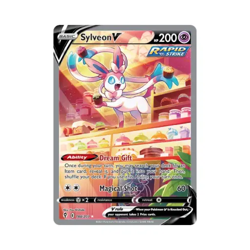 [DEK-EVS-184-DE-NM] Feelinara V (Sylveon V) - Evolving Skies - #184