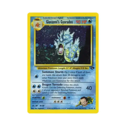 Giovanni's Gyarados Holo Gym Challenge ENG