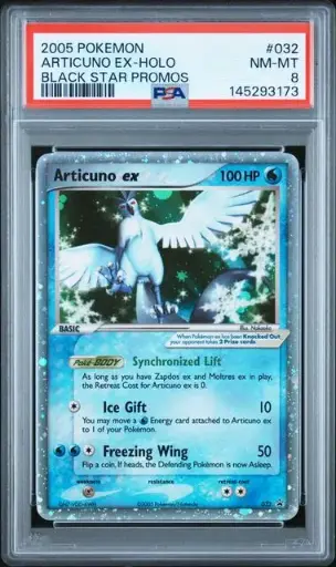 [SLAB-PSA-145293173] 2005 Pokemon Black Star Promos Articuno Ex-Holo #032 PSA 8