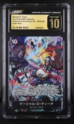 2025 One Piece English 2nd Anniversary Set Japanese Marshall D. Teach #OP09-093 CGC 10 Pristine