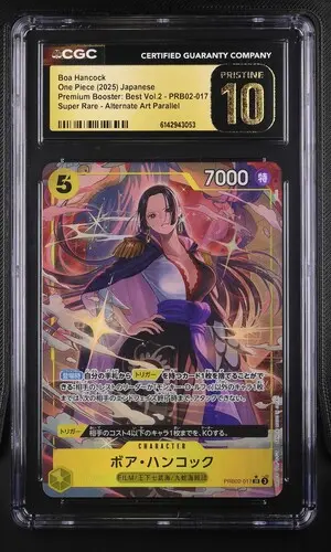 2025 One Piece Premium Booster: The Best Vol.2 (PRB-02) Japanese Boa Hancock (Borderless) Alt Art #PRB02-017 CGC 10 Pristine