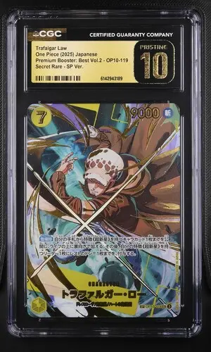 2025 One Piece Premium Booster: The Best Vol.2 (PRB-02) Japanese Trafalgar Law SP Ver. (SP next to number) #OP10-119 CGC 10 Pristine