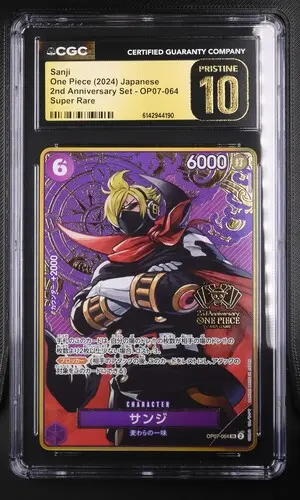 2024 One Piece 2nd Anniversary Set Japanese Sanji #OP07-064 CGC 10 Pristine