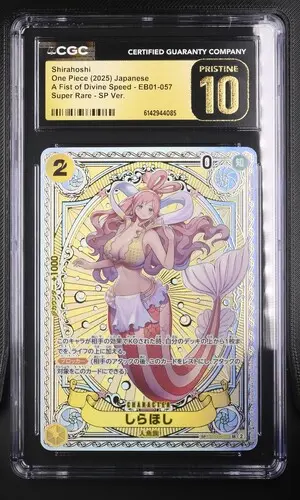 [SLAB-CGC-6142944085] 2025 One Piece A Fist of Divine Speed (OP11) Japanese Shirahoshi SP Ver. (SP next to number) #EB01-057 CGC 10 Pristine
