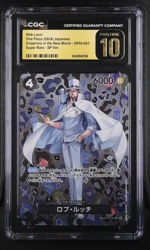 2024 One Piece Emperors in the New World (OP09) Japanese Rob Lucci SP Ver. (SP next to number) #OP05-093 CGC 10 Pristine