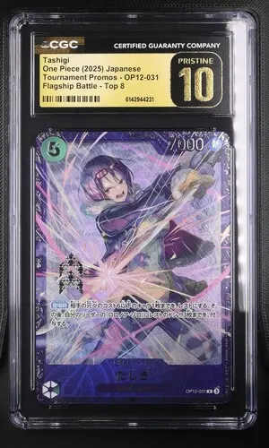 [SLAB-CGC-6142944231] 2025 One Piece Tournament Promos Japanese Tashigi Flagship Battle Top 8 #OP12-031 CGC 10 Pristine