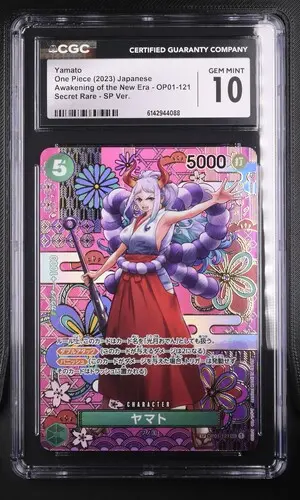 [SLAB-CGC-6142944088] 2023 One Piece Awakening of the New Era (OP05) Japanese Yamato SP Ver. (SP next to number) #OP01-121 CGC 10