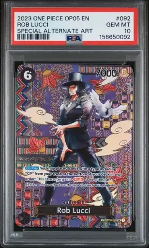 [SLAB-PSA-156650092] 2023 One Piece Op05-Awakening of the New Era Rob Lucci Special Alternate Art #092 PSA 10