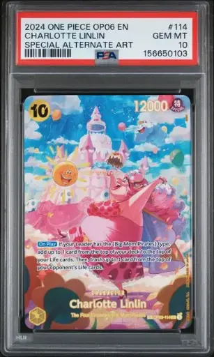 [SLAB-PSA-156650103] 2024 One Piece Op06-Wings of the Captain Charlotte Linlin Special Alternate Art #114 PSA 10