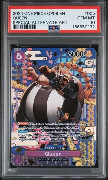 2024 One Piece Op08-Two Legends Queen Special Alternate Art #005 PSA 10