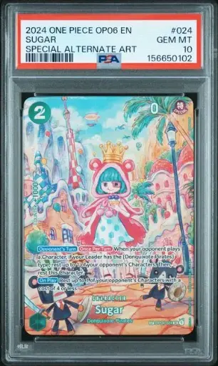 [SLAB-PSA-156650102] 2024 One Piece Op06-Wings of the Captain Sugar Special Alternate Art #024 PSA 10