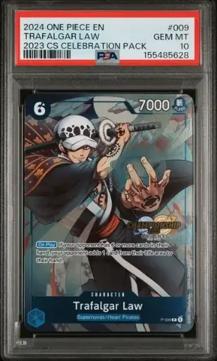 [SLAB-PSA-155485628] 2024 One Piece Championship 2023 Celebration Pack Trafalgar Law #009 PSA 10