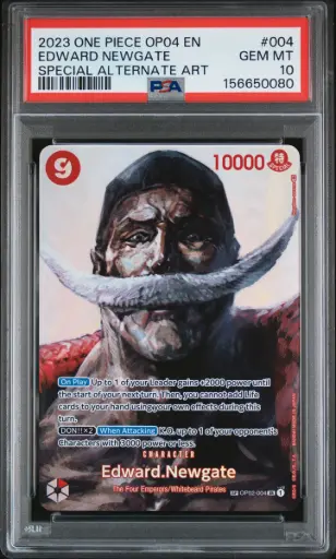 [SLAB-PSA-156650080] 2023 One Piece Op04-Kingdoms of Intrigue Edward Newgate Special Alternate Art #004 PSA 10