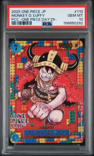 [SLAB-PSA-156650292] 2025 One Piece Japanese Premium Card Collection -One Piece Day'25- Monkey D. Luffy #110 PSA 10