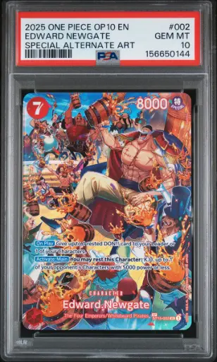 [SLAB-PSA-156650144] 2025 One Piece Op10-Royal Blood Edward Newgate Special Alternate Art #002 PSA 10