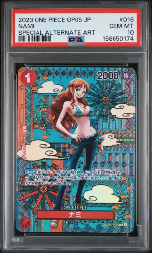 [SLAB-PSA-156650174] 2023 One Piece Japanese Op05-Awakening of the New Era Nami Special Alternate Art #016 PSA 10
