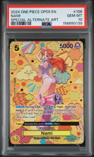 [SLAB-PSA-156650139] 2024 One Piece Op09-Emperors in the New World Nami Special Alternate Art #106 PSA 10