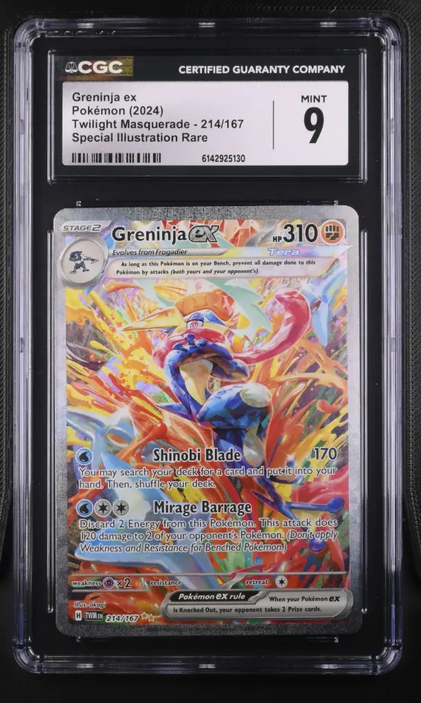 2024 Pokemon Twilight Masquerade - TWM EN Greninja ex Special Illustration Rare (Holo) #214/167 CGC 9