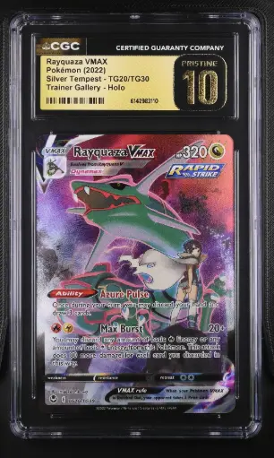 [SLAB-CGC-6142983110] 2022 Pokemon Silver Tempest Rayquaza VMAX Trainer Gallery Holo #TG20/TG30 CGC 10 Pristine