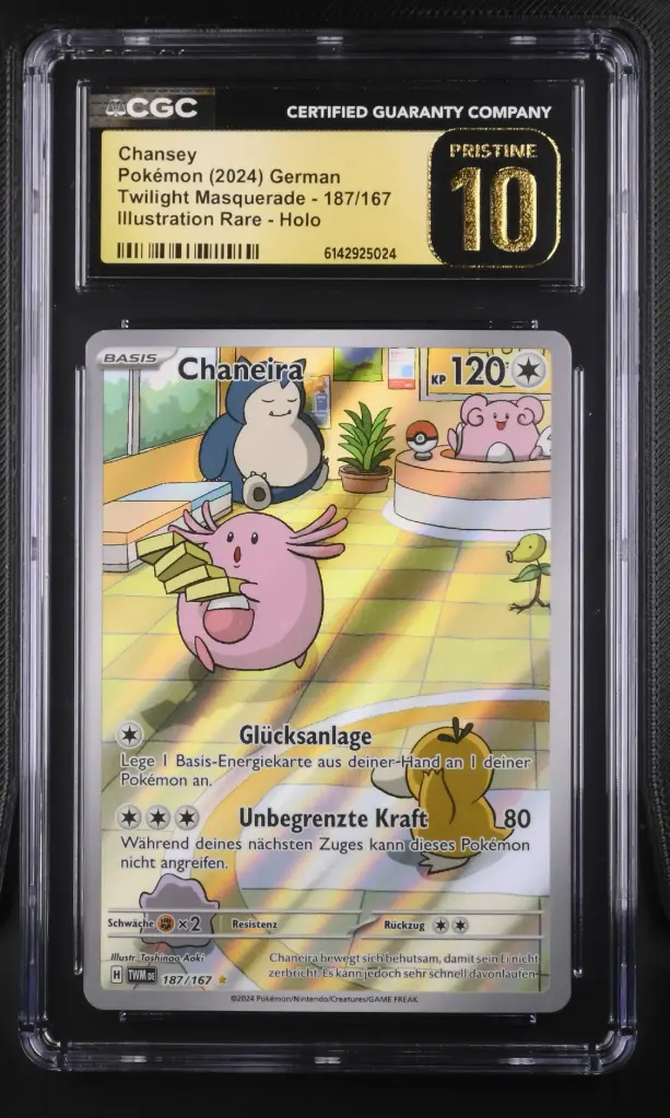 2024 Pokemon Twilight Masquerade - TWM DE German Chansey Illustration Rare Holo #187/167 CGC 10 Pristine