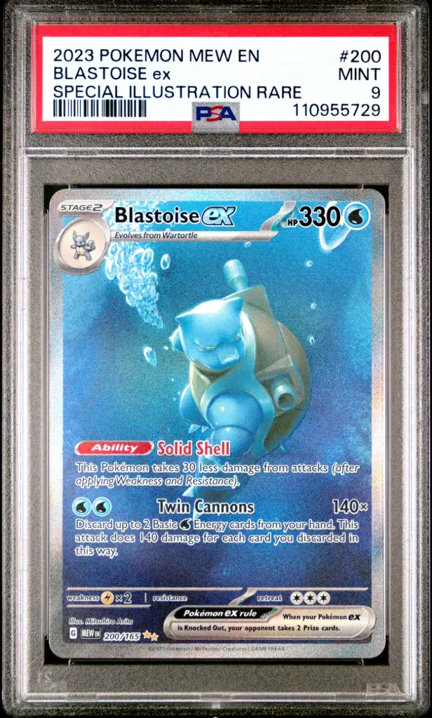 2023 Pokemon Mew En-151 Blastoise Ex Special Illustration Rare #200 PSA 9